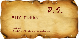 Piff Ildikó névjegykártya